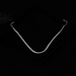 IRAMAT 24-Inch Snake Chain for Men Women, 18K White Gold Plated | Lightweigth